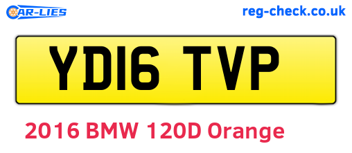 YD16TVP are the vehicle registration plates.