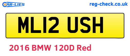 ML12USH are the vehicle registration plates.