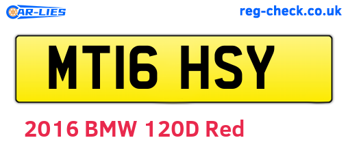 MT16HSY are the vehicle registration plates.