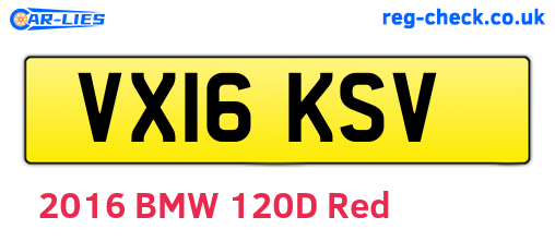 VX16KSV are the vehicle registration plates.