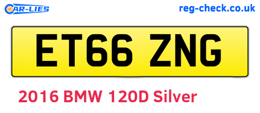 ET66ZNG are the vehicle registration plates.