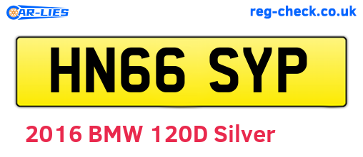 HN66SYP are the vehicle registration plates.