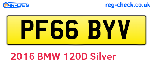 PF66BYV are the vehicle registration plates.