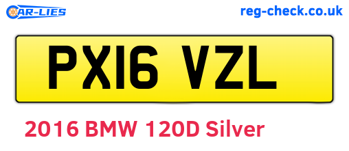 PX16VZL are the vehicle registration plates.