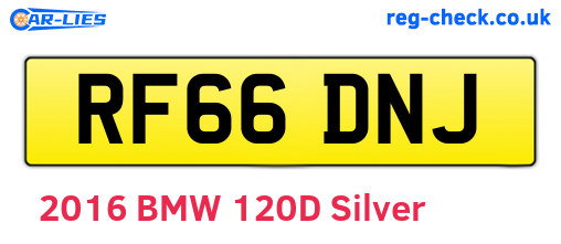 RF66DNJ are the vehicle registration plates.