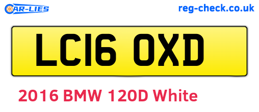 LC16OXD are the vehicle registration plates.