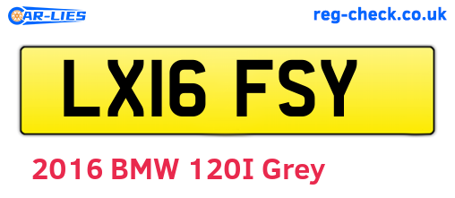 LX16FSY are the vehicle registration plates.