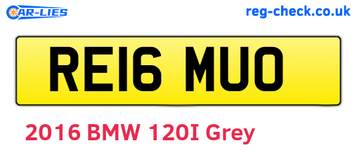 RE16MUO are the vehicle registration plates.