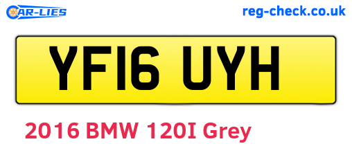 YF16UYH are the vehicle registration plates.