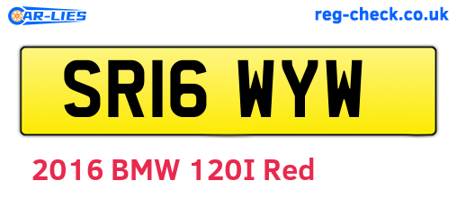 SR16WYW are the vehicle registration plates.