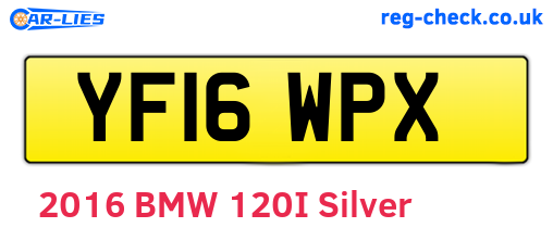 YF16WPX are the vehicle registration plates.