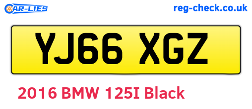 YJ66XGZ are the vehicle registration plates.