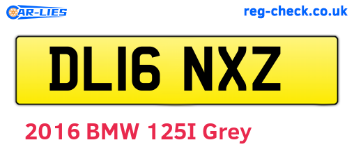 DL16NXZ are the vehicle registration plates.