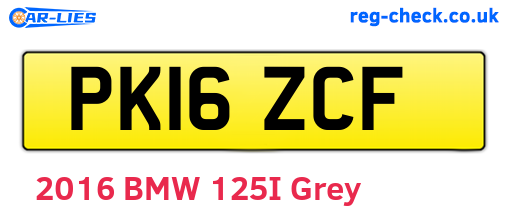PK16ZCF are the vehicle registration plates.
