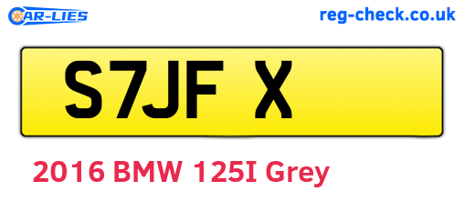 S7JFX are the vehicle registration plates.