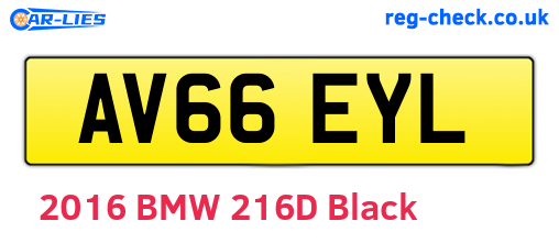 AV66EYL are the vehicle registration plates.