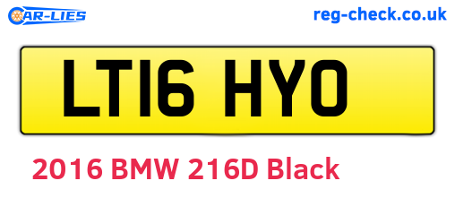 LT16HYO are the vehicle registration plates.