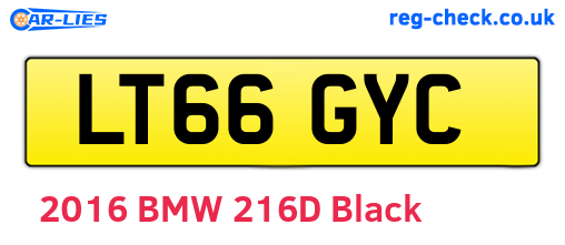 LT66GYC are the vehicle registration plates.