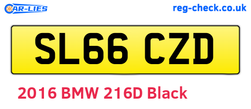 SL66CZD are the vehicle registration plates.