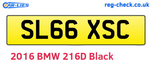 SL66XSC are the vehicle registration plates.