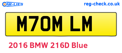 M70MLM are the vehicle registration plates.
