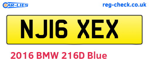 NJ16XEX are the vehicle registration plates.