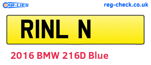R1NLN are the vehicle registration plates.