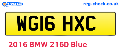 WG16HXC are the vehicle registration plates.