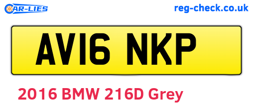 AV16NKP are the vehicle registration plates.