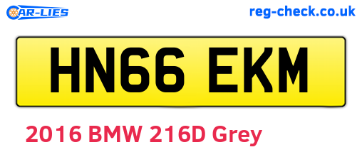 HN66EKM are the vehicle registration plates.