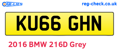 KU66GHN are the vehicle registration plates.