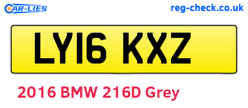 LY16KXZ are the vehicle registration plates.