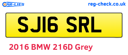 SJ16SRL are the vehicle registration plates.