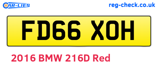 FD66XOH are the vehicle registration plates.