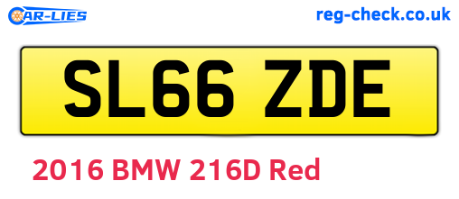 SL66ZDE are the vehicle registration plates.