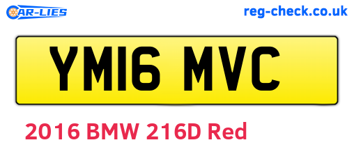 YM16MVC are the vehicle registration plates.