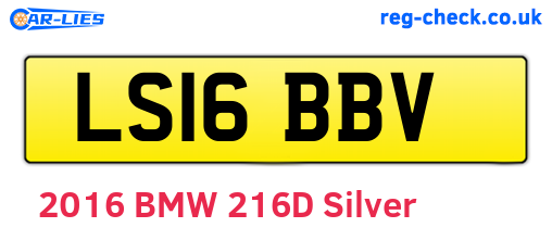 LS16BBV are the vehicle registration plates.