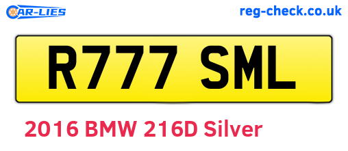 R777SML are the vehicle registration plates.