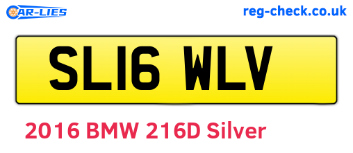 SL16WLV are the vehicle registration plates.