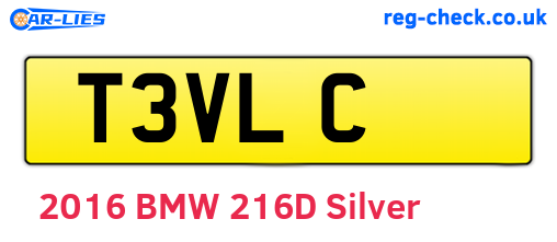 T3VLC are the vehicle registration plates.