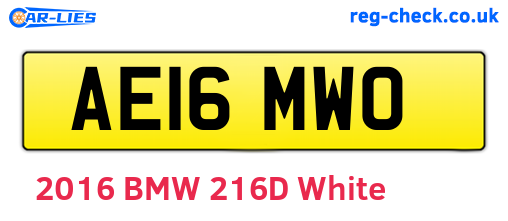 AE16MWO are the vehicle registration plates.