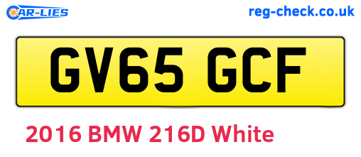 GV65GCF are the vehicle registration plates.