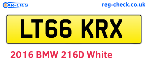 LT66KRX are the vehicle registration plates.