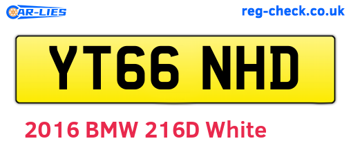 YT66NHD are the vehicle registration plates.