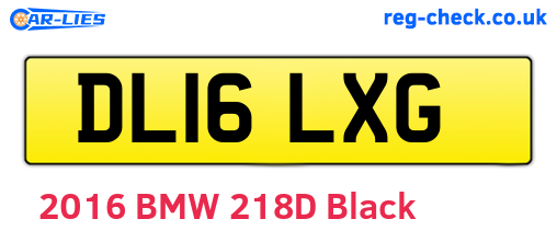 DL16LXG are the vehicle registration plates.