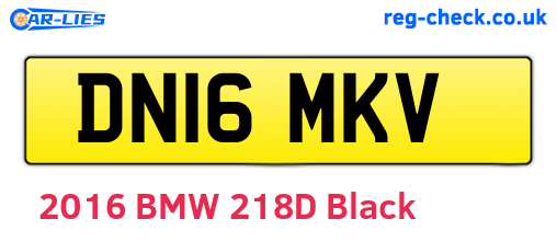 DN16MKV are the vehicle registration plates.