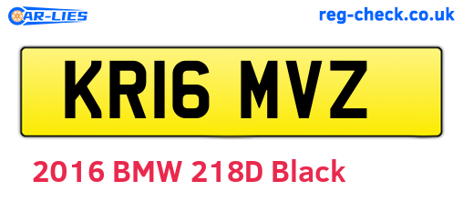 KR16MVZ are the vehicle registration plates.