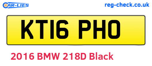 KT16PHO are the vehicle registration plates.
