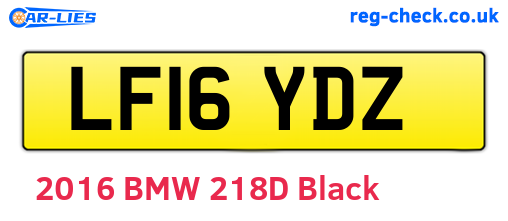 LF16YDZ are the vehicle registration plates.
