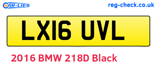LX16UVL are the vehicle registration plates.